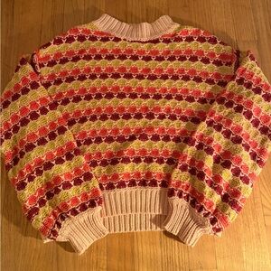 Colorful Patterned Women's Anthropologie  Sweater